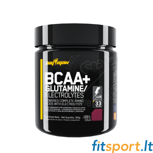 BigMan Nutrition BCAA + Glutamīns + Elektrolīti 300g + Gift firmas Bigman putotājs 